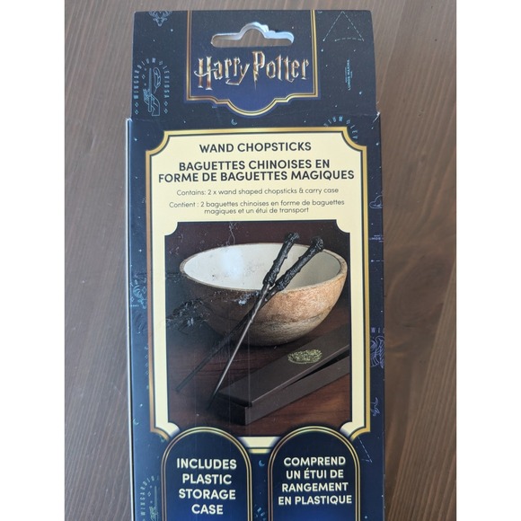 Harry Potter Wand Chopsticks Storage Case Collectibles Utensil Set NEW - Picture 5 of 6